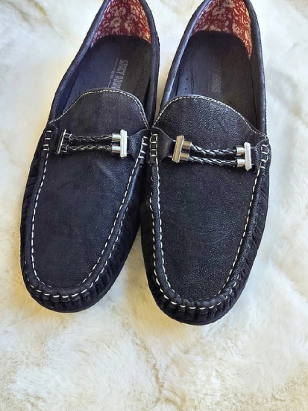 Stacy Adams  Leather Mocascines Black US 10M Like New